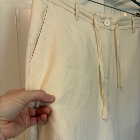 The Row Silk & Linen ''Dandy'' Pants in Ivory wide leg size 2 - Picture 11 of 11